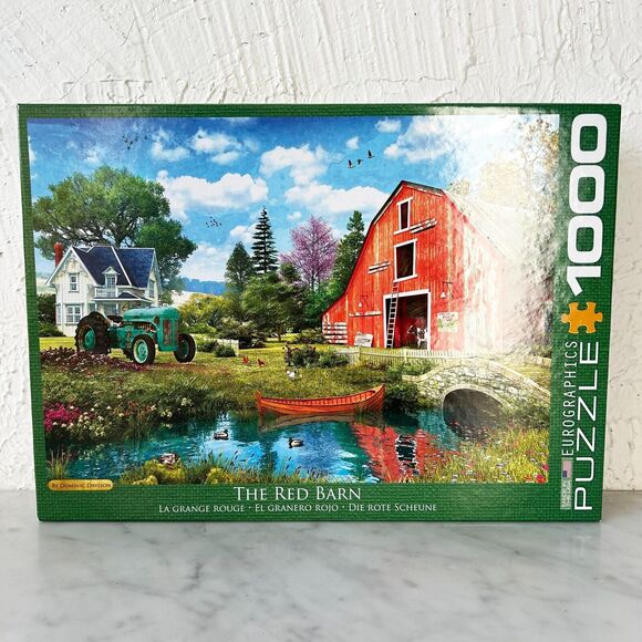 Eurographics The Red Barn by Dominic Davison 1000 Piece Puzzle - Complete - Picture 1 of 8